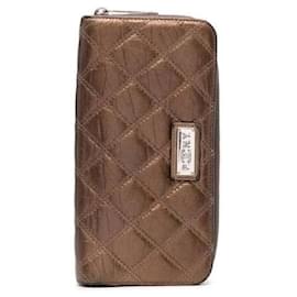 Portafoglio in pelle bronzo Chanel - Anni 2000