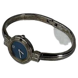 Orologio al Quarzo Vintage Yves Saint Laurent Acciaio Argento Blu