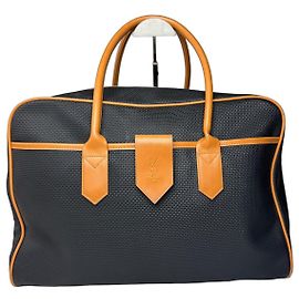 Borsa da viaggio vintage Yves Saint Laurent Nera Marrone