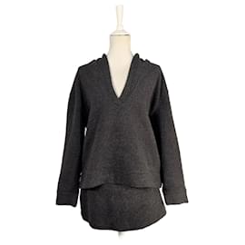 Belsay hoodie and mini-shorts in grey wool - Autre Marque