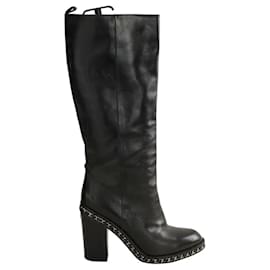 Botas de cuero negras - Chanel