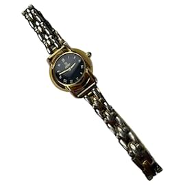 Orologio al quarzo bicolore Vintage Fendi Roma Argento Oro Nero