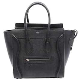Luggage Tote aus schwarzem Mikrokalbsleder von Celine - Céline
