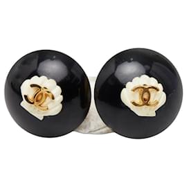 Vintage Clip Ohrringe Coco Mark Shell von Chanel