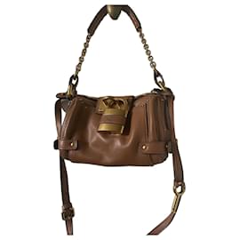 Chloé Paddington kleine Kettenhandtasche hellbraunes Leder