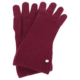 Rote Kaschmirhandschuhe von Hermès