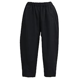 Pantalones de cintura elástica Comme Des Garçons en lana negra - Comme Des Garcons