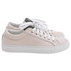 Monili Low Top Sneakers aus beigem Leder von Brunello Cucinelli
