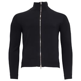 Cardigan con zip Theory in cotone nero