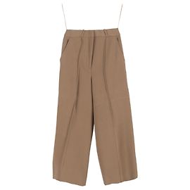Pantalon large cropped tissé Caro de Cult Gaia en polyester marron