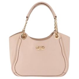 Bolsa Tote de Couro Betulla Chain da Salvatore Ferragamo, tamanho médio