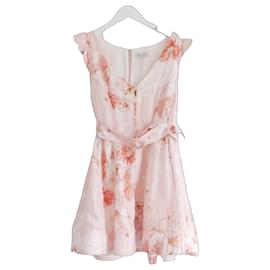 Autre Marque Rosa Blumen Maxikleid Saint Armont