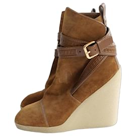 Stivaletti in suede con cintura Louis Vuitton