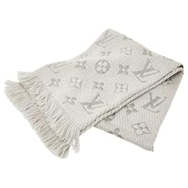 Sciarpa Logomania Louis Vuitton in grigio