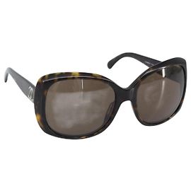 Gafas de sol CHANEL de plástico Negro CC Auth 165138