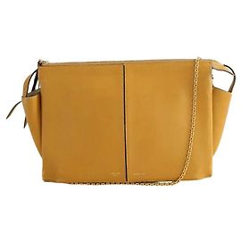 Céline Camel Leder Tri-Fold Umhängetasche