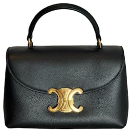 Céline Teen Nino Tasche Schwarz Grained Kalbsleder