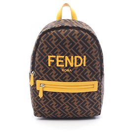Zaino Fendi Zucca Marrone Nero Giallo Pelle Nylon