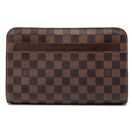 Pochette Saint Louis Damier Ebene Marrone Louis Vuitton