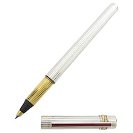 PENNA ROLLER IN ACCIAIO VINTAGE CARTIER MUST TRINITY CON DECORAZIONI GODRON FEUTRE
