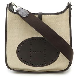 Borsa a Spalla Hermès Evelyne II PM in Tela H e Pelle