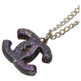 Collana Chanel Coco Mark in argento e viola