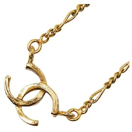 Vintage Goldplattierter Halskette CHANEL Coco Mark 1982 - Chanel