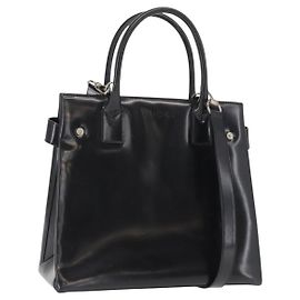 Sac à main GUCCI en cuir verni 2 en 1 Noir Argent 000 1118 0503 Auth bs32894