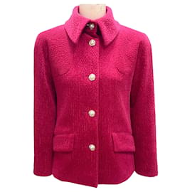 Chanel Fuchsia 2022 Chenille Cord-Jacke