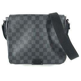 Borsa a tracolla District PM Damier Graphite di Louis Vuitton