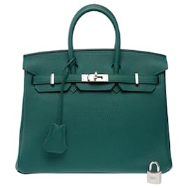 Borsa HERMES Birkin 25 in Pelle Verde - 103291 - Hermès
