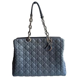 Christian Dior Lady Dior Handtasche aus Leder Grau