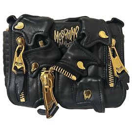 Borsa giacca in pelle Moschino Milano Couture Nera Oro