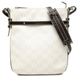 LOEWE Borsa a Tracolla in Tela Rivestita Anagramma Bianca