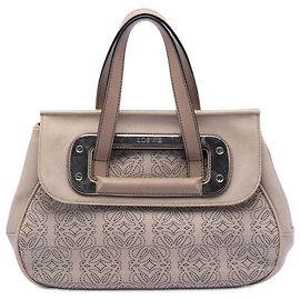 Braune Anagram beschichtete Canvas Drachen-Handtasche von LOEWE