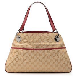 Borsa a spalla Gucci in tela GG marrone Eclipse