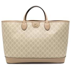 Tote Gucci Beige Medium GG Supreme Ophidia