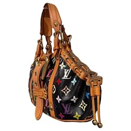 Louis Vuitton Theda Handtasche Schwarz Mehrfarbiges Monogramm