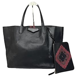 Borsa tote in pelle Antigona vintage Givenchy nera astratta