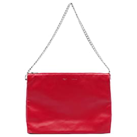 Céline Borsa a Spalla Soft Trio in Pelle di Agnello Rossa Celine