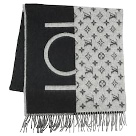 Étole en cachemire noir Monogram Louis Vuitton
