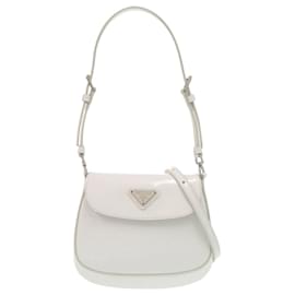 Prada Spazzolato 1BH188 Schultertasche aus Leder mit Dreieckslogo