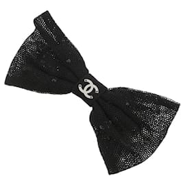 Fermaglio in nastro Coco Mark di Chanel in nero