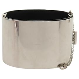 Bracciale in pelle nera e argento di Celine - Céline
