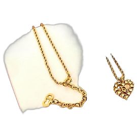 Collana con motivo a cuore logo Christian Dior