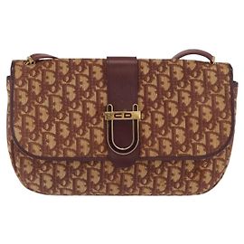Borsa a spalla vintage CD trotter Christian Dior in tela