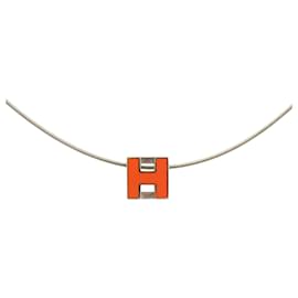 Collier Hermès Carge d'Ache H Cube Métal Orange