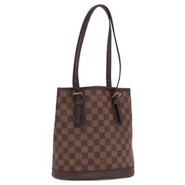 LOUIS VUITTON Borsa a Spalla Damier Ebene Marais N42240 LV Auth BA10212