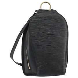 LOUIS VUITTON Zaino Epi Mabillon Nero M52232 LV Auth ep12835