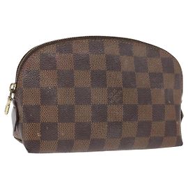 LOUIS VUITTON Pochette Cosmetica PM Damier Ebene N47516 Autentica BA10024